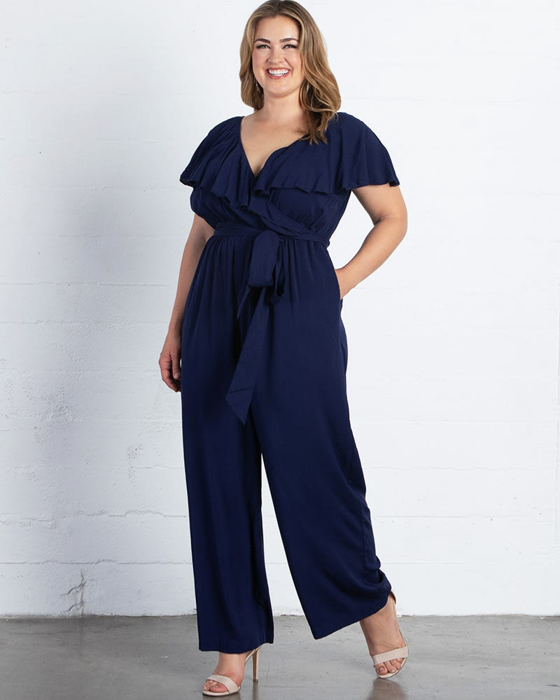 Ruffle jumpsuit plus size sales